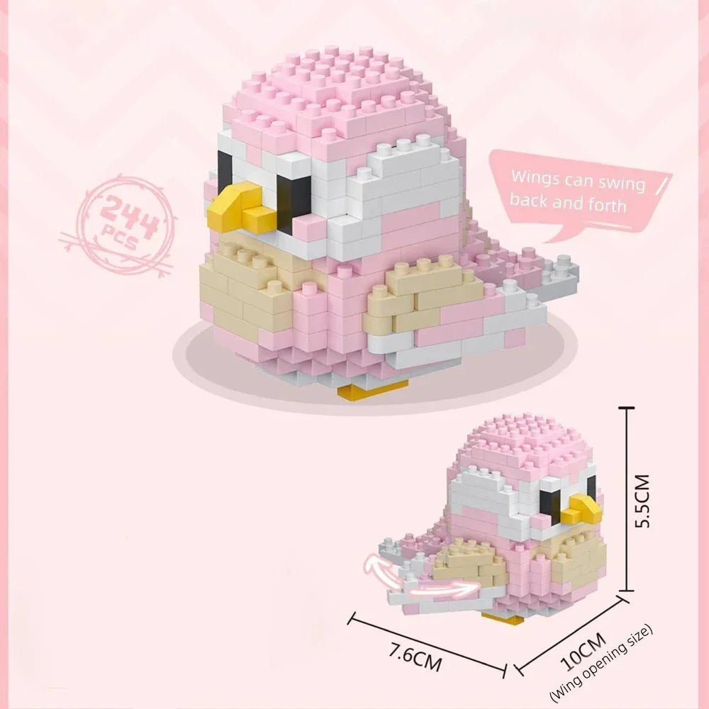 Colorful Parrot Micro Mini Building Blocks | Educational DIY Building Set for Kids and Adults
