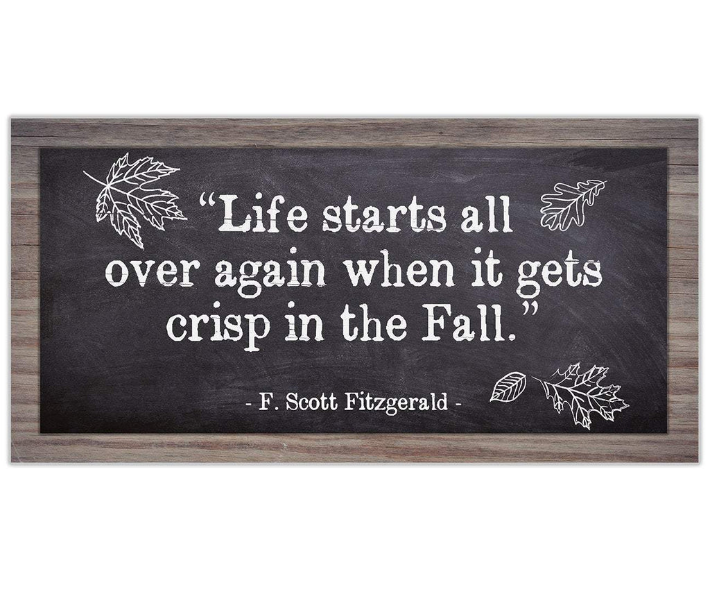 Life Starts All Over in Fall - Canvas