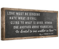 Love Must Be Sincere - Canvas