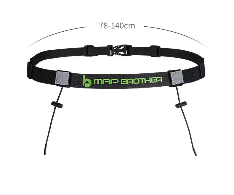 Adjustable Race Number Belt | Marathon and Triathlon Running Belt with Gel Holders