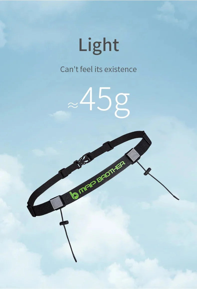 Adjustable Race Number Belt | Marathon and Triathlon Running Belt with Gel Holders