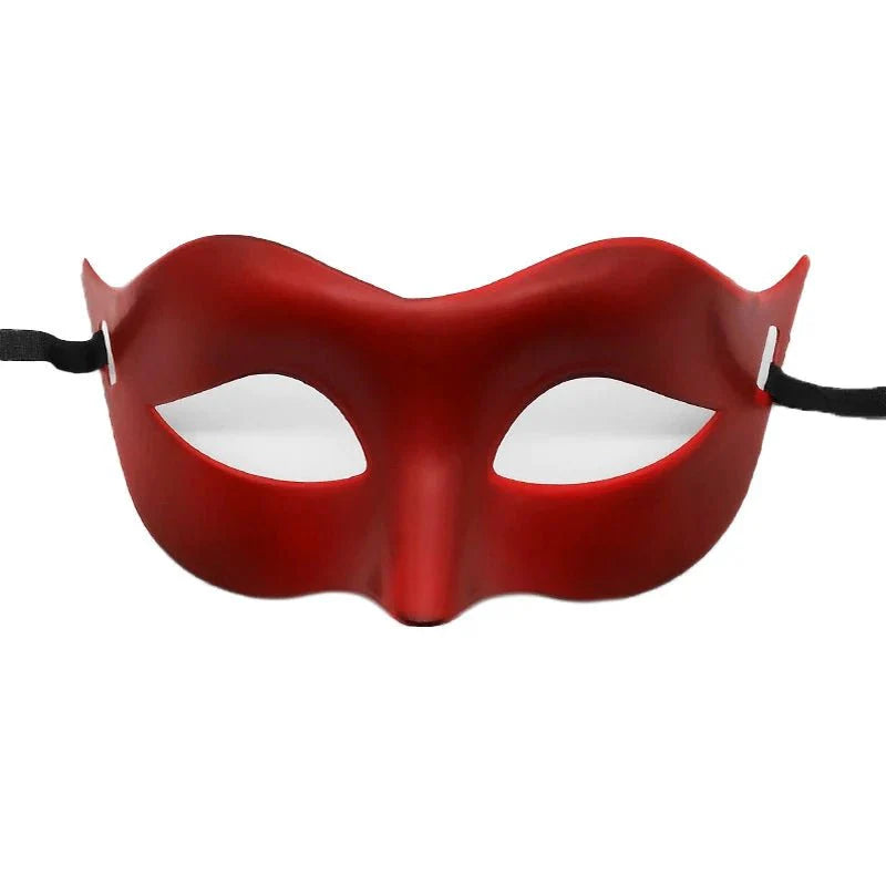 Masquerade Half Face Mask | Elegant Black & White Retro Design