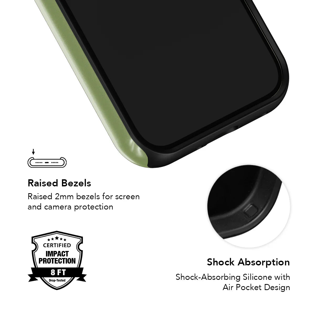 Matcha Bark | Solid Green iPhone Case