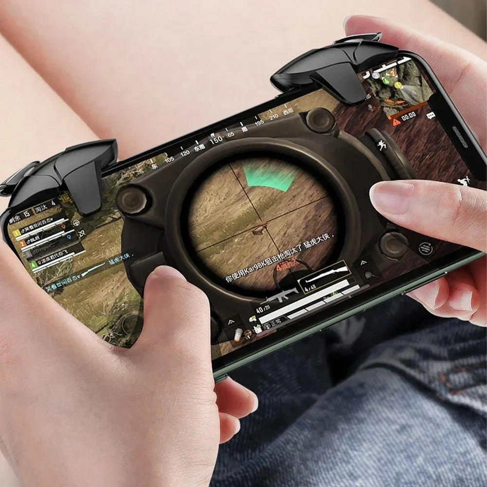 Mobile Game Triggers (2 Pack) | Shark-Style PUBG L1R1 Shooting Controller for iOS & Android