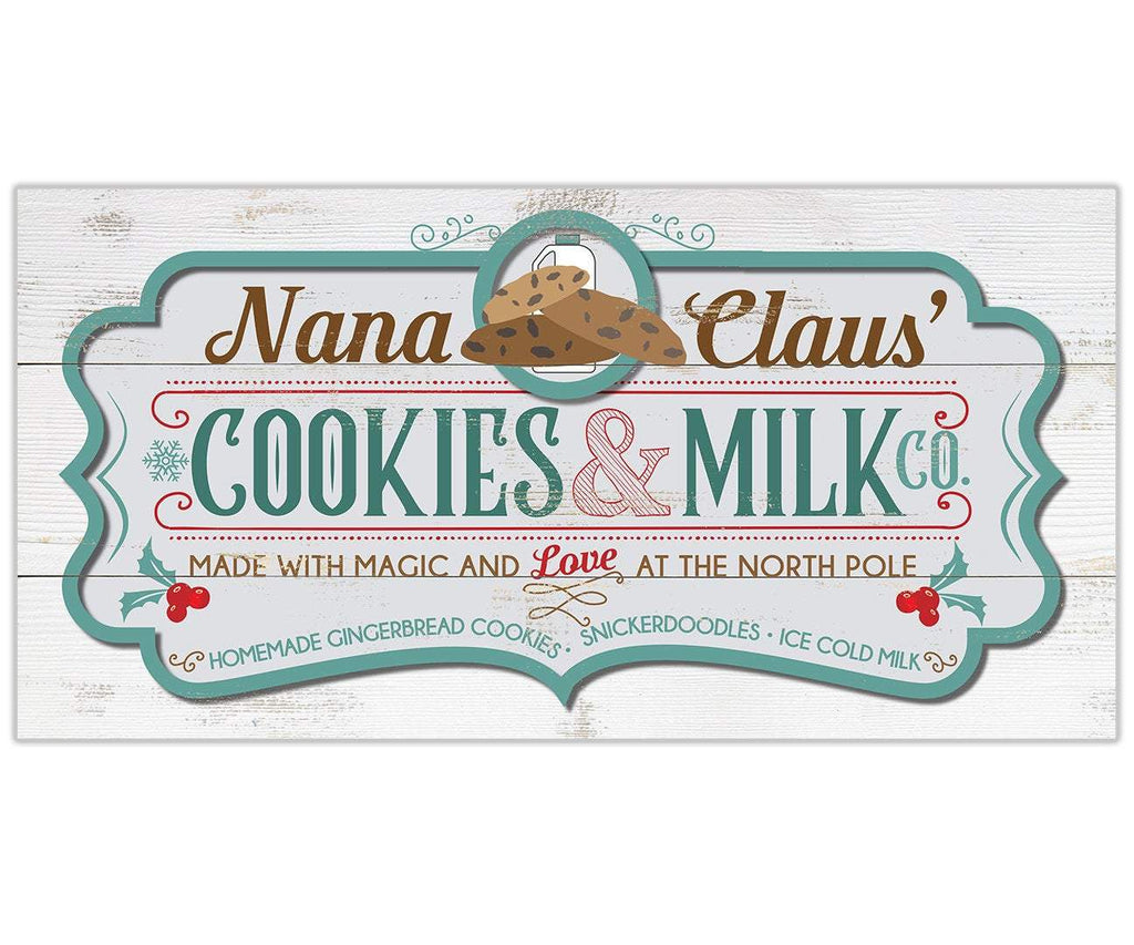 Nana Claus' Cookies & Milk Co - Canvas