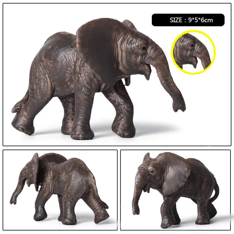 African Elephant Model | Realistic PVC Wildlife Figurine