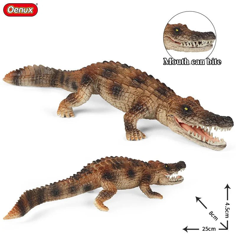 Sarcosuchus Crocodile Action Figure | Hand-Painted Wild Animal Model