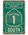 Pacific Coast Highway South - California - Metal Sign