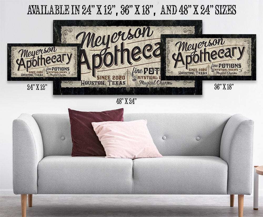 Personalized - Apothecary - Canvas