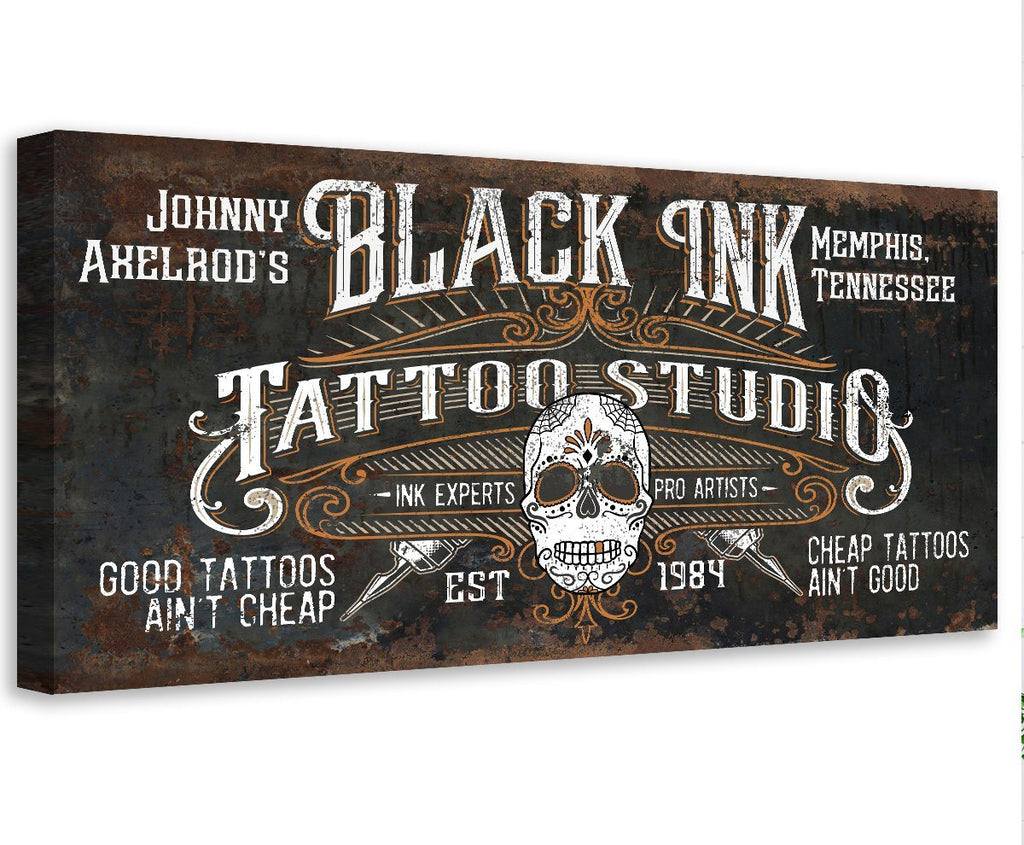 Personalized - Black Ink Tattoo - Canvas