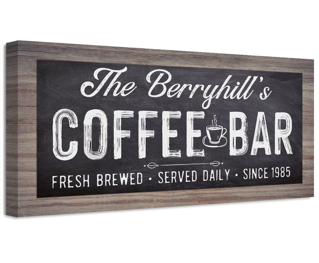 Personalized - Coffee Bar - Canvas