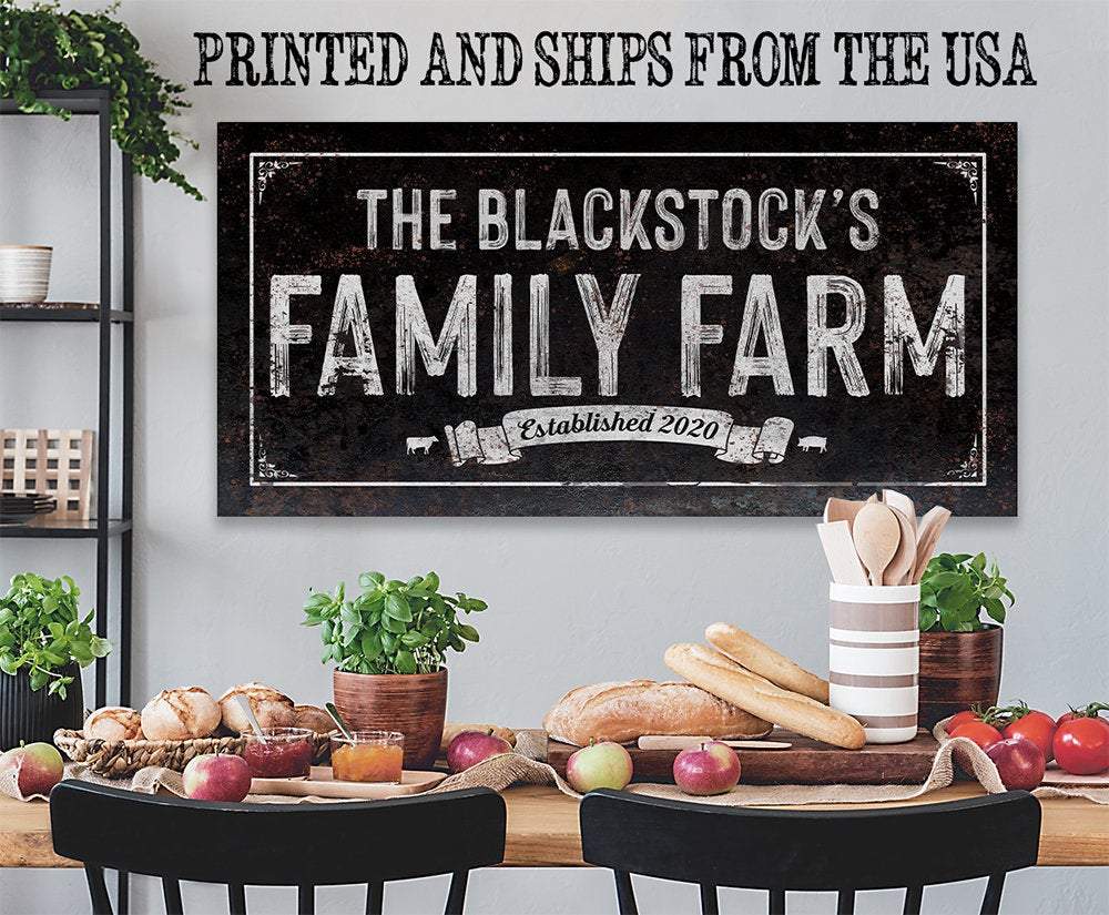 Personalized - Family Farm - Canvas