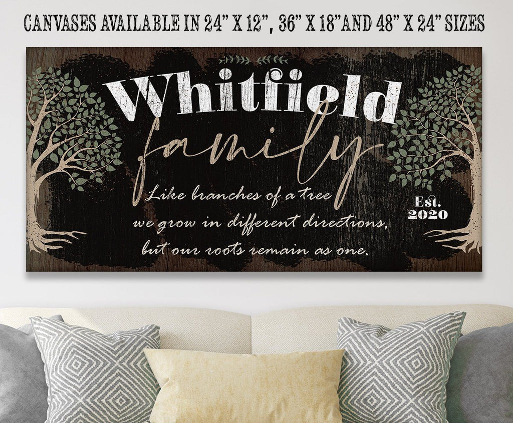Personalized - Family Like Branches - Canvas