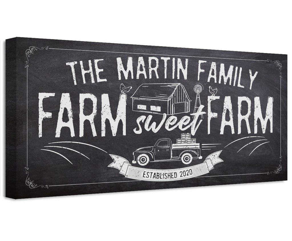 Personalized - Farm Sweet Farm - Canvas
