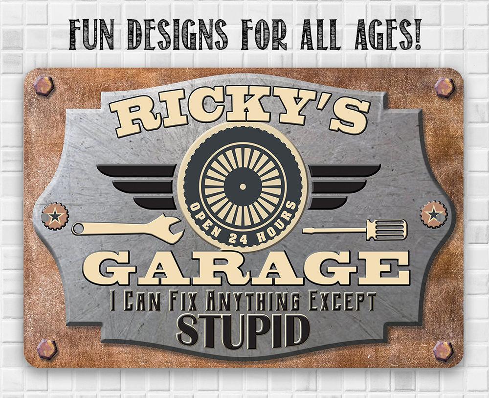 Personalized - Garage Workshop - Metal Sign