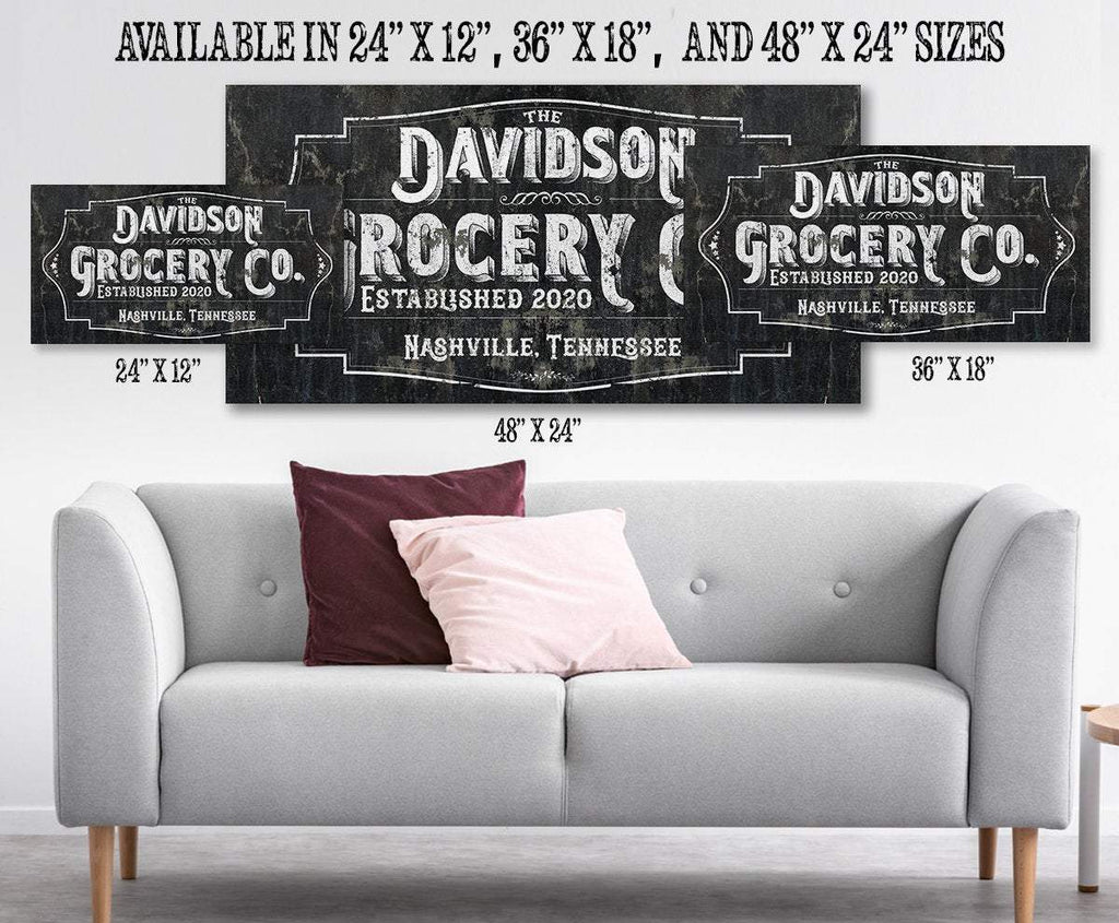 Personalized - Grocery Co - Canvas