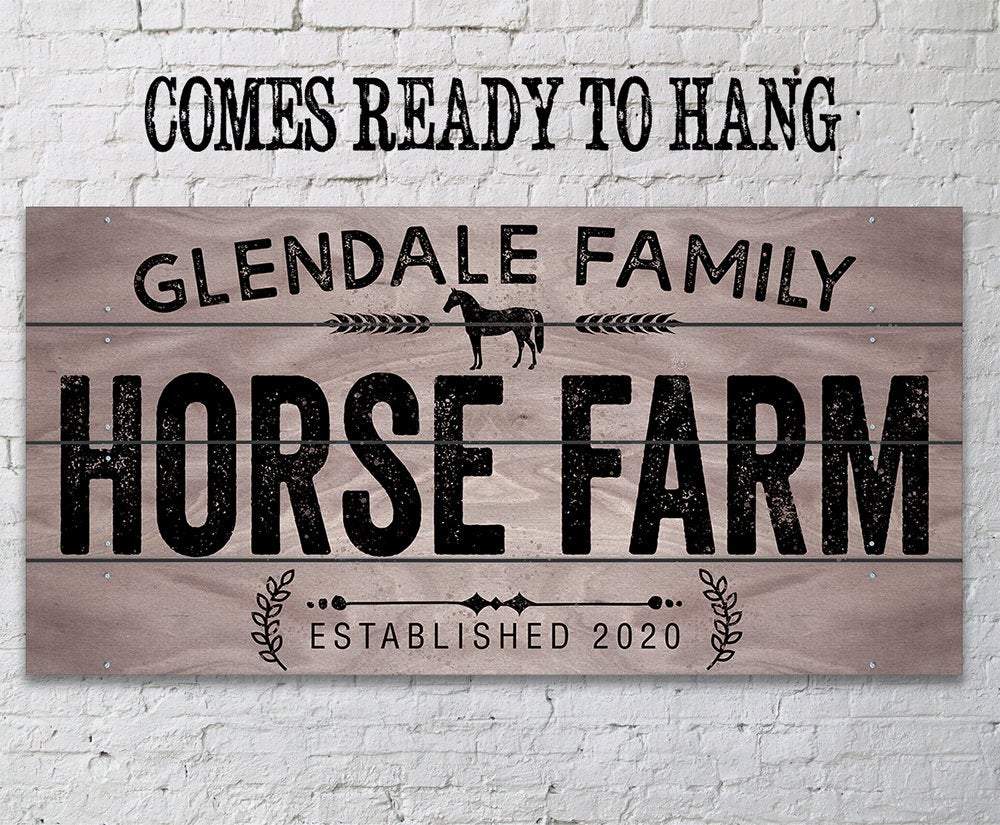 Personalized - Horse Farm - Canvas