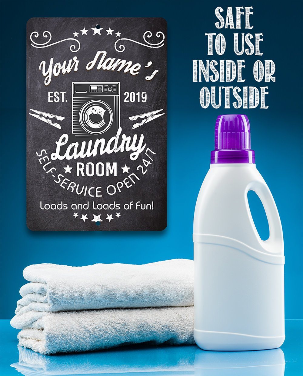 Personalized - Laundry -  Metal Sign