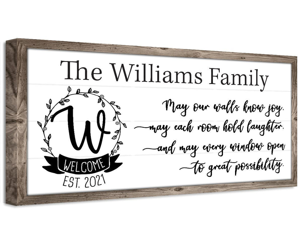 Personalized - May Our Walls Know Joy - Canvas