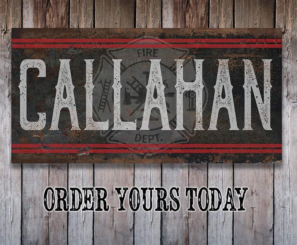 Personalized - Name Firefighter - Canvas