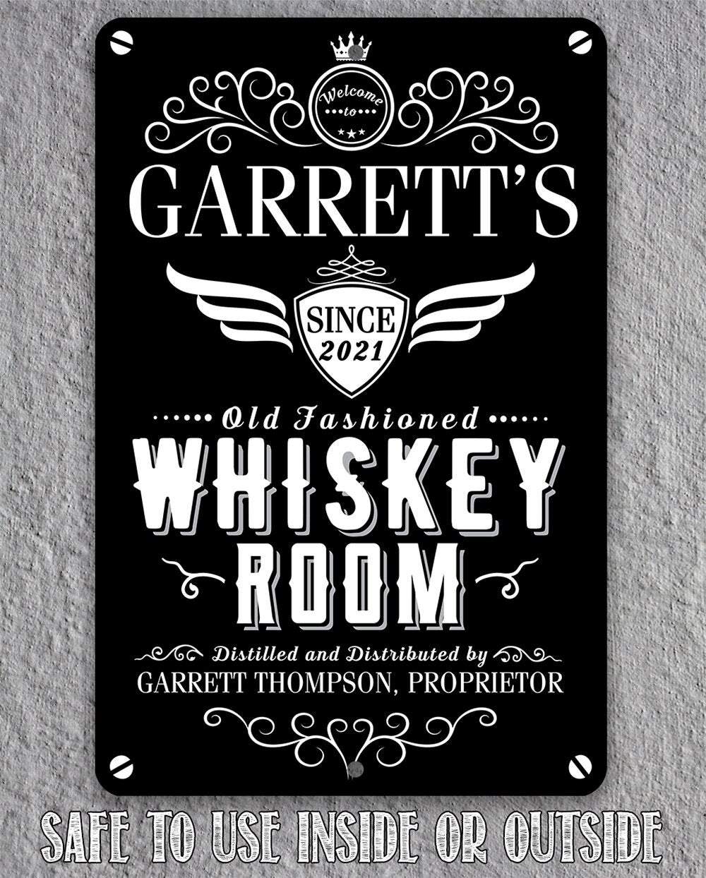 Personalized - Whiskey Room - Metal Sign