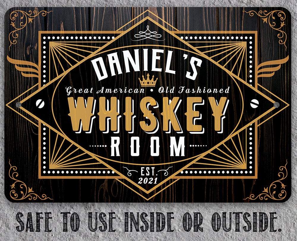 Personalized - Whiskey Room - Metal Sign