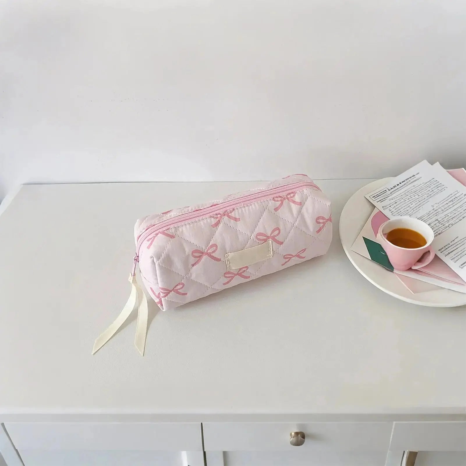 Plush Large Capacity Pencil Case | Cute Aesthetic Stationery Pouch and Cosmetic Organizer