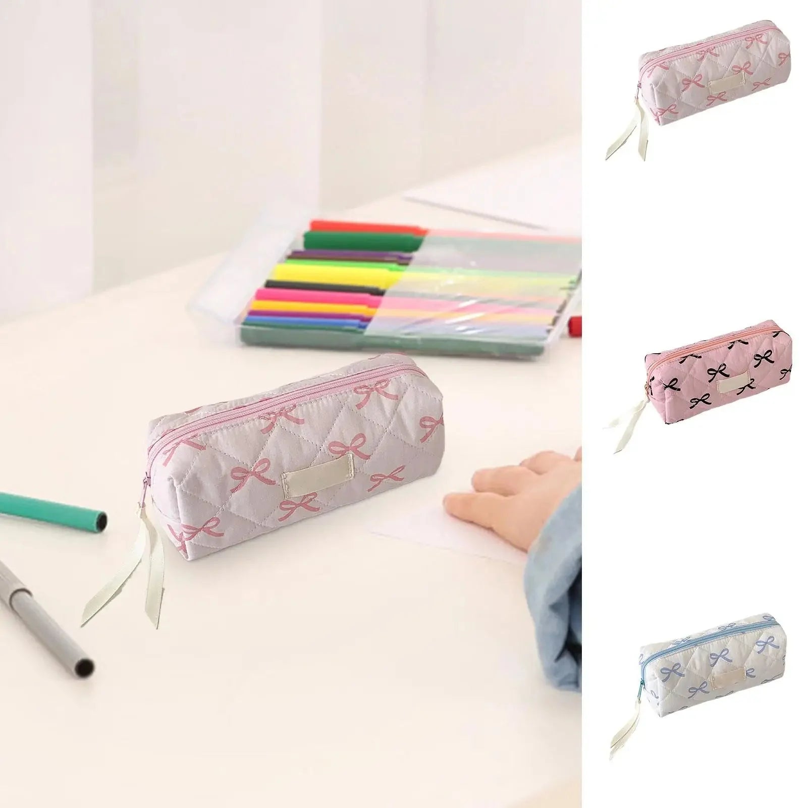 Plush Large Capacity Pencil Case | Cute Aesthetic Stationery Pouch and Cosmetic Organizer