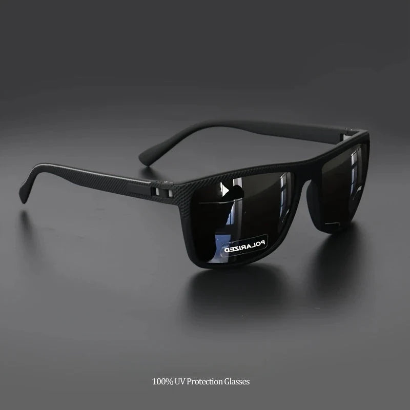 Polarized Square Sunglasses | UV Protection Mirror Coated Sport Shades for Driving, Fishing, and Travel