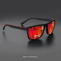 Polarized Square Sunglasses | UV Protection Mirror Coated Sport Shades for Driving, Fishing, and Travel