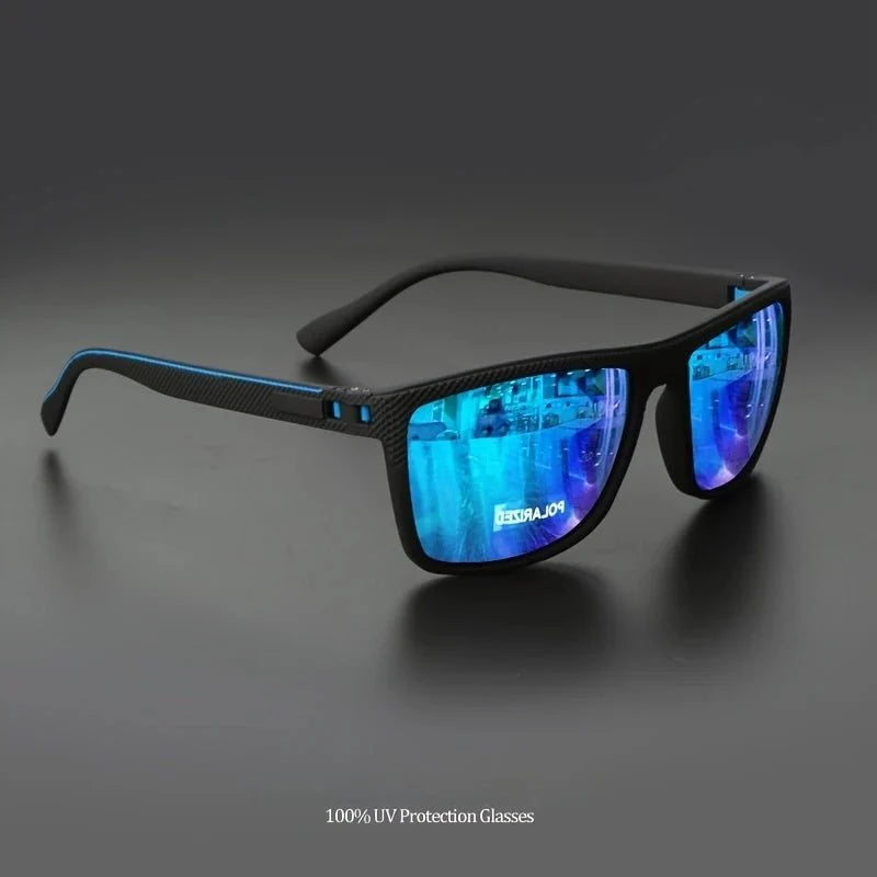 Polarized Square Sunglasses | UV Protection Mirror Coated Sport Shades for Driving, Fishing, and Travel