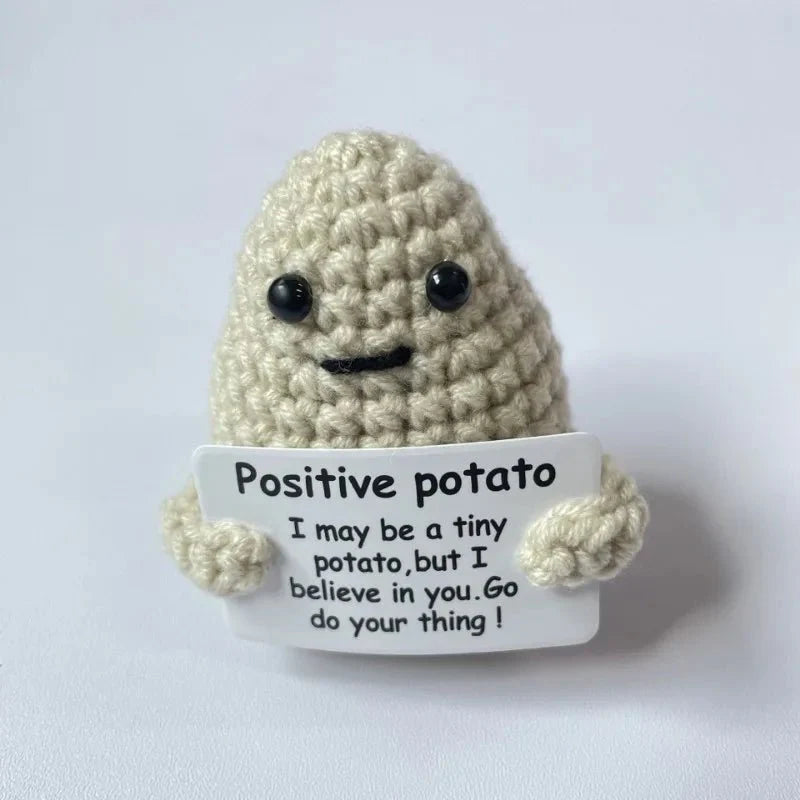 Mini Handmade Potato Hug Doll | Positive Energy Plush with Card