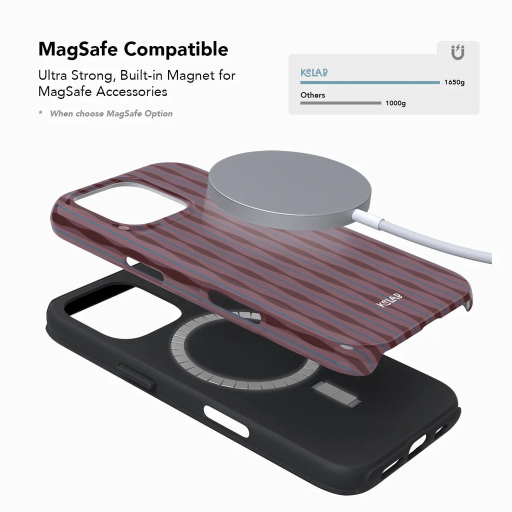 Mulberry | Burgundy Wavy Textured iPhone Case