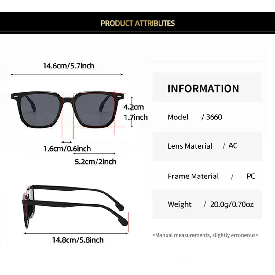 Retro Square Sunglasses | UV Protection Classic Eyewear