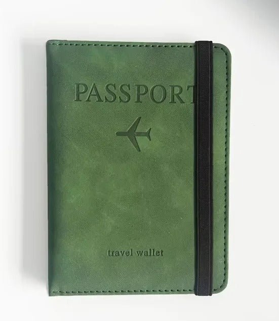 RFID Vintage PU Leather Passport Holder | Multi-Function Travel Wallet