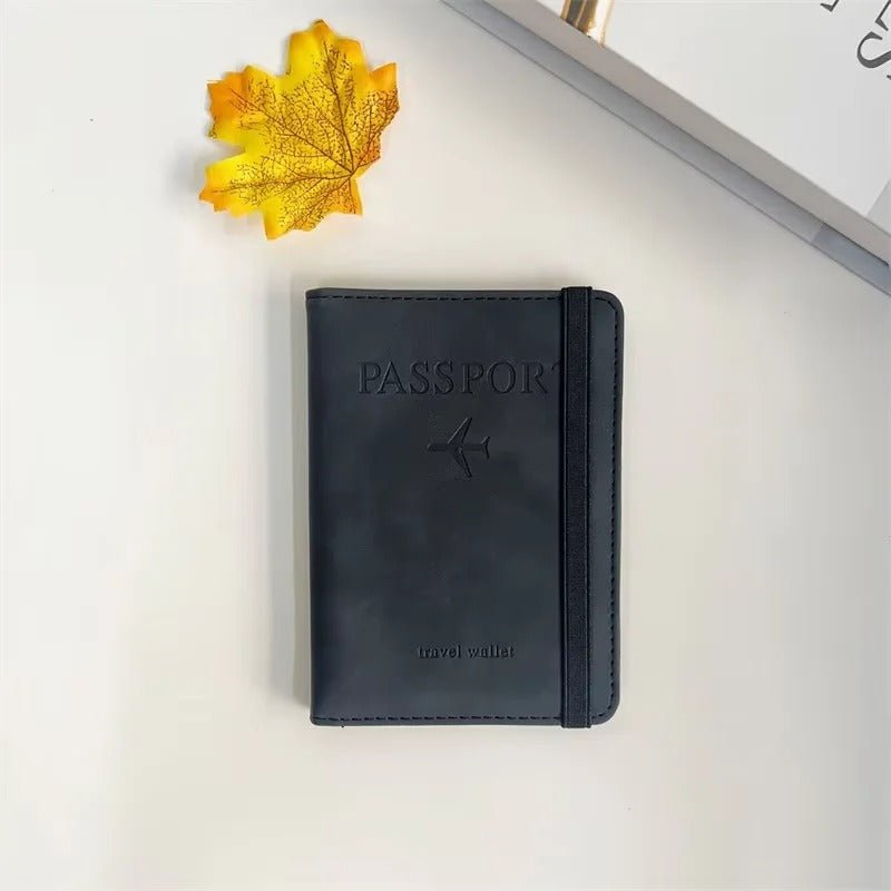 RFID Vintage PU Leather Passport Holder | Multi-Function Travel Wallet