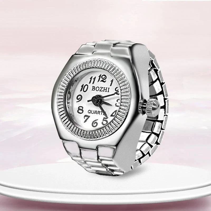Roman Numeral Punk Gothic Finger Clock Jewelry | Mini Quartz Watch Ring