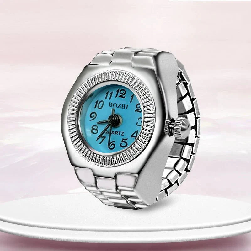 Roman Numeral Punk Gothic Finger Clock Jewelry | Mini Quartz Watch Ring
