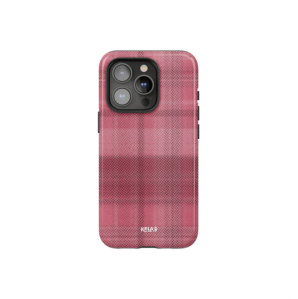 Rosé | Pink Flannel Minimalist iPhone Case