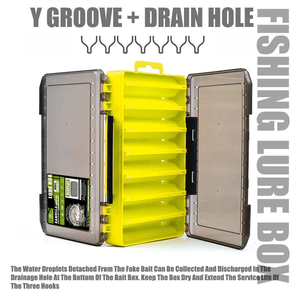 Double-Sided Fishing Tackle Box | Lightweight Lure Organizer for Anglers
