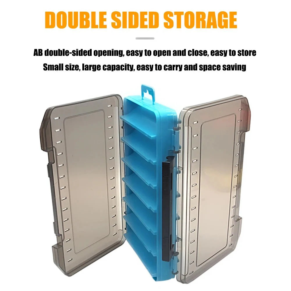 Double-Sided Fishing Tackle Box | Lightweight Lure Organizer for Anglers