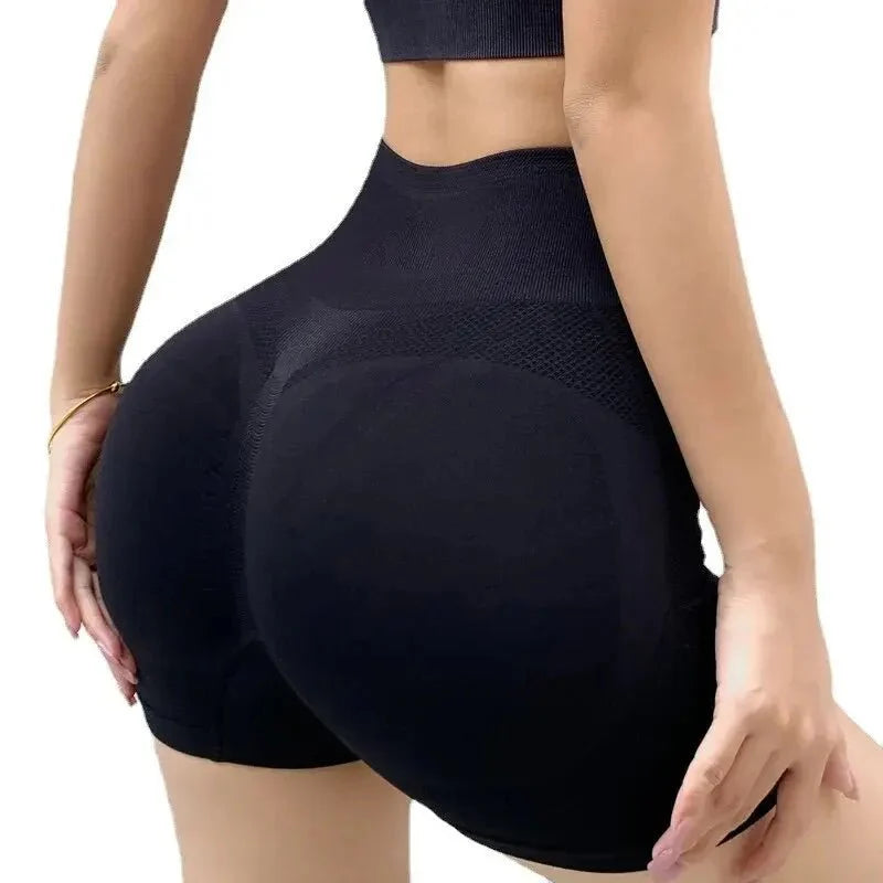 Seamless High Waist Yoga Shorts – Quick-Dry Stretch Fit