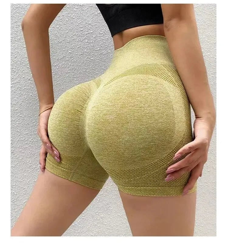 Seamless High Waist Yoga Shorts – Quick-Dry Stretch Fit