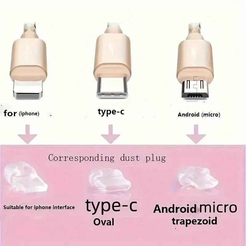 Simple Flowers Phone Dust Plug | Decorative Charging Port Pendant
