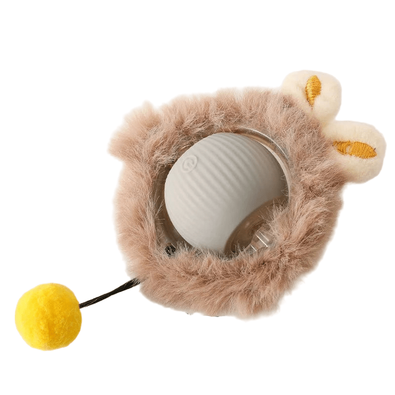 Interactive Cat Toy Ball | Automatic Rolling Rechargeable Cat Toy with Faux Tail