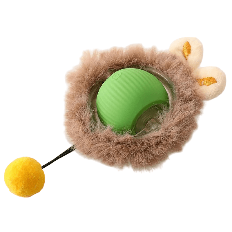 Interactive Cat Toy Ball | Automatic Rolling Rechargeable Cat Toy with Faux Tail