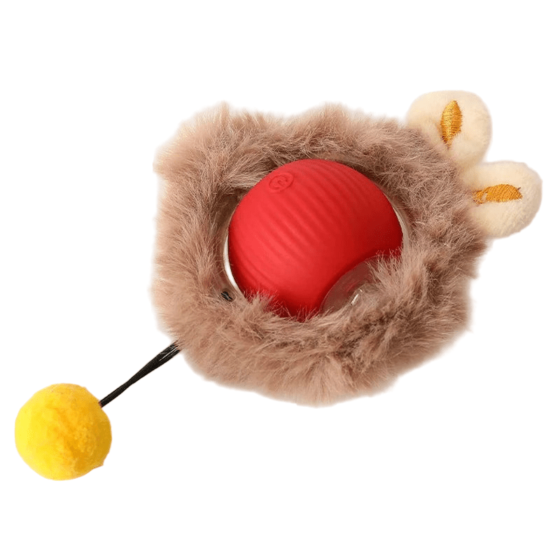 Interactive Cat Toy Ball | Automatic Rolling Rechargeable Cat Toy with Faux Tail