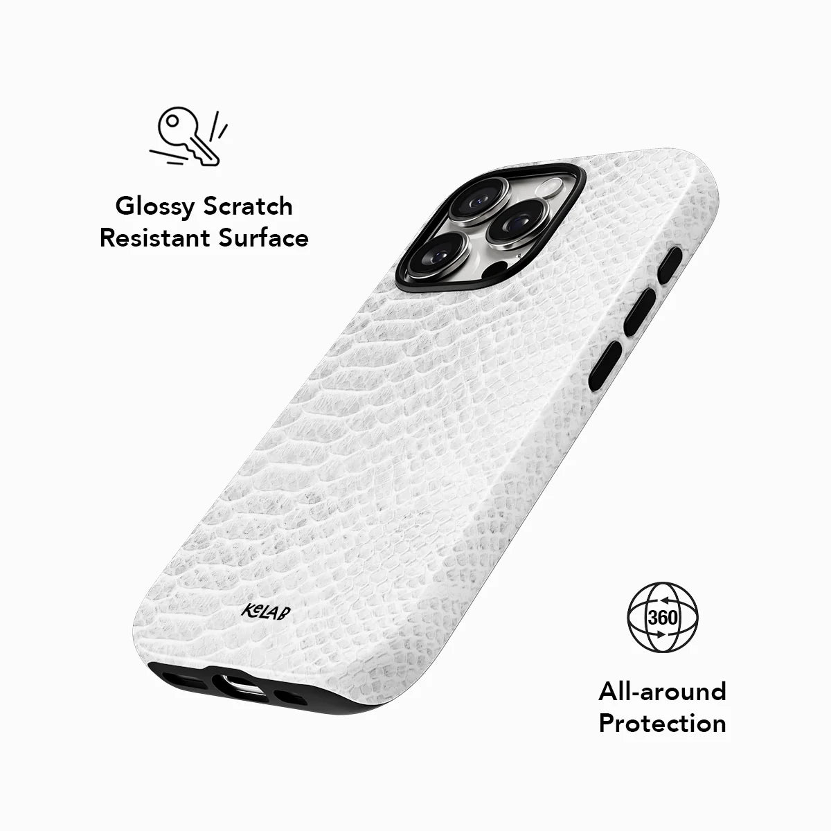 White Venom | Snake Skin Print iPhone Case