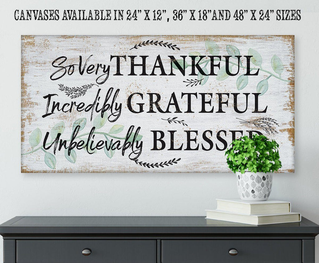 So Very Thankful - Canvas