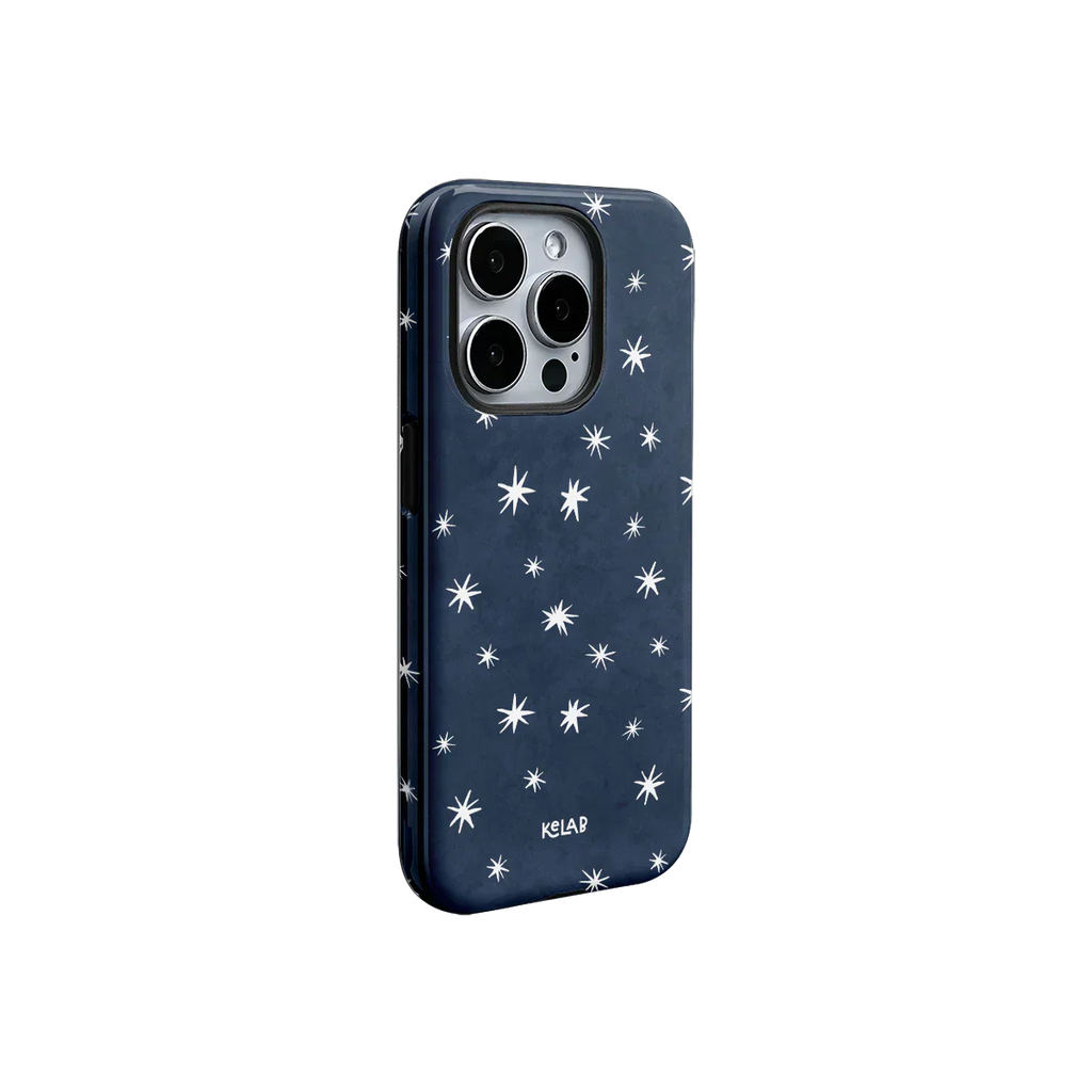 Starglimmer | Deep Blue Hand-Drawn Star iPhone Case
